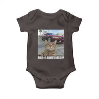 Funny Cat Meme Baby Onesie Rule No.1 Always Boss Up