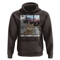 Funny Cat Meme Hoodie Rule No.1 Always Boss Up