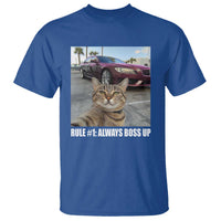 Funny Cat Meme T Shirt Rule No.1 Always Boss Up - Wonder Print Shop