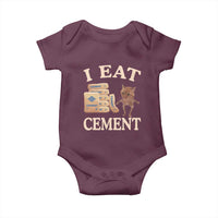 Funny Cat Meme Baby Onesie I Eat Cement
