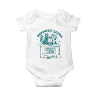 Funny Support Local Street Cat Baby Onesie Raccoon Opossum Skunk Garbage Crew