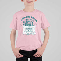 Funny Support Local Street Cat T Shirt For Kid Raccoon Opossum Skunk Garbage Crew - Wonder Print Shop