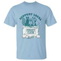 Funny Support Local Street Cat T Shirt Raccoon Opossum Skunk Garbage Crew - Wonder Print Shop