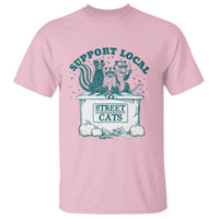 Funny Support Local Street Cat T Shirt Raccoon Opossum Skunk Garbage Crew - Wonder Print Shop