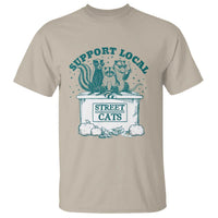 Funny Support Local Street Cat T Shirt Raccoon Opossum Skunk Garbage Crew - Wonder Print Shop