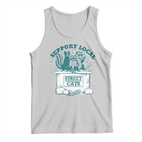 Funny Support Local Street Cat Tank Top Raccoon Opossum Skunk Garbage Crew