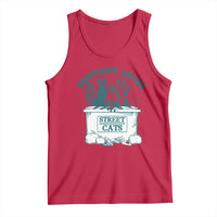Funny Support Local Street Cat Tank Top Raccoon Opossum Skunk Garbage Crew