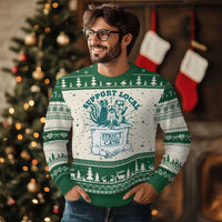 Funny Support Local Street Cat Ugly Christmas Sweater Raccoon Opossum Skunk Garbage Crew - Wonder Print Shop