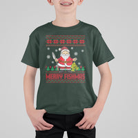 Merry Fishmas Santa Fishing Xmas Fish Fisherman T Shirt For Kid - Wonder Print Shop
