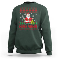 Merry Fishmas Santa Fishing Xmas Fish Fisherman Sweatshirt - Wonder Print Shop