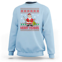 Merry Fishmas Santa Fishing Xmas Fish Fisherman Sweatshirt - Wonder Print Shop