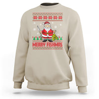 Merry Fishmas Santa Fishing Xmas Fish Fisherman Sweatshirt - Wonder Print Shop