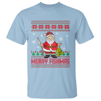 Merry Fishmas Santa Fishing Xmas Fish Fisherman T Shirt - Wonder Print Shop