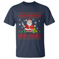 Merry Fishmas Santa Fishing Xmas Fish Fisherman T Shirt - Wonder Print Shop