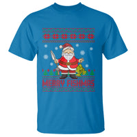 Merry Fishmas Santa Fishing Xmas Fish Fisherman T Shirt - Wonder Print Shop