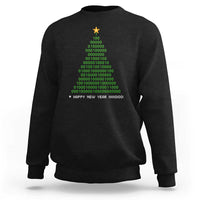 Funny Binary Christmas Tree Sweatshirt HAPPY NEW YEAR 11111101001 - Wonder Print Shop