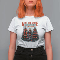 Xmas Coquette T Shirt For Women North pole Christmas Tree Farm Always Fresh - Wonder Print Shop
