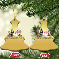 Dreaming Of A Pink Xmas Christmas Ornament - Wonder Print Shop