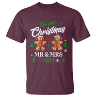 Our First Christmas As Mr Mrs 2024 T Shirt Cute Gingerbread Couple - Wonder Print Shop