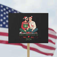 Our First Christmas As Mr Mr 2024 Protest Sign LGBT Gay Couple Xmas - Wonder Print Shop