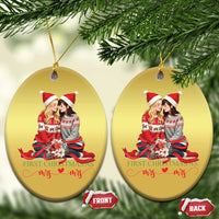 Our First Christmas As Mrs Mrs Christmas Ornament LGBT Les Couple Xmas - Wonder Print Shop