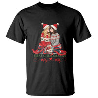 Our First Christmas As Mrs Mrs T Shirt LGBT Les Couple Xmas - Wonder Print Shop