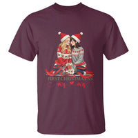 Our First Christmas As Mrs Mrs T Shirt LGBT Les Couple Xmas - Wonder Print Shop