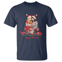 Our First Christmas As Mrs Mrs T Shirt LGBT Les Couple Xmas - Wonder Print Shop