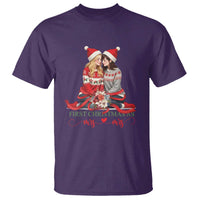 Our First Christmas As Mrs Mrs T Shirt LGBT Les Couple Xmas - Wonder Print Shop