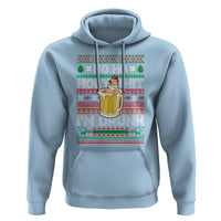 Funny Christmas Hoodie Ho Ho Holy Shit I'm Drunk Santa Drinking Beer
