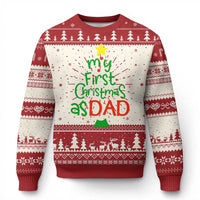 My First Christmas As Dad Family Matching Ugly Christmas Sweater - Wonder Print Shop