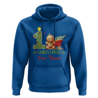 Personalized First Christmas Hoodie Custom Name Baby Gingerbread My 1st Xmas