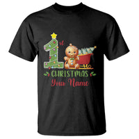 Personalized First Christmas T Shirt Custom Name Baby Gingerbread My 1st Xmas - Wonder Print Shop