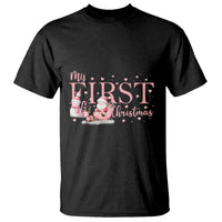 Cute First Christmas T Shirt Pink Santa Snowman - Wonder Print Shop