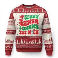 Funny First Xmas Ugly Christmas Sweater Sorry Santa I Drank The Milk - Wonder Print Shop
