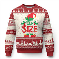 Cute First Christmas ELF Size Ugly Christmas Sweater - Wonder Print Shop
