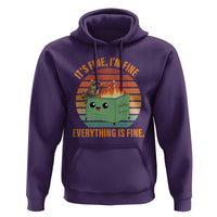 Funny Dumpster Fire Hoodie It's Fine I'm Fine Everything's Fine Raccoon