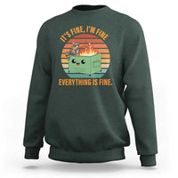 Funny Dumpster Fire Sweatshirt It's Fine I'm Fine Everything's Fine Raccoon - Wonder Print Shop