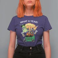 Funny Christmas What A Year Dumpster Fire T Shirt For Women - Wonder Print Shop