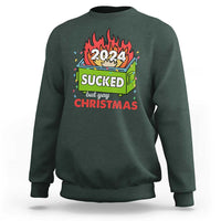 Funny Dumpster Fire Sucked But Yay Christmas 2024 Sweatshirt - Wonder Print Shop