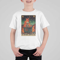 Emotional Dumpster Fire Skeleton Tarot Card T Shirt For Kid - Wonder Print Shop