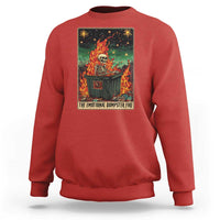 Emotional Dumpster Fire Skeleton Tarot Card Sweatshirt - Wonder Print Shop