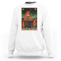 Emotional Dumpster Fire Skeleton Tarot Card Sweatshirt - Wonder Print Shop