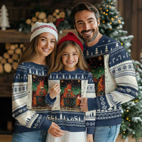 Emotional Dumpster Fire Skeleton Tarot Card Ugly Christmas Sweater - Wonder Print Shop