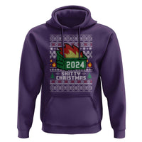 Funny Shitty Christmas 2024 Dumpster Fire Hoodie