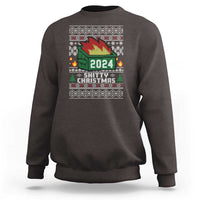 Funny Shitty Christmas 2024 Dumpster Fire Sweatshirt - Wonder Print Shop