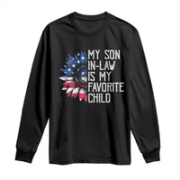 Funny My Son In Law Is My Favorite Child Long Sleeve Shirt American Flag Sunflower
