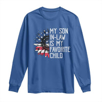 Funny My Son In Law Is My Favorite Child Long Sleeve Shirt American Flag Sunflower