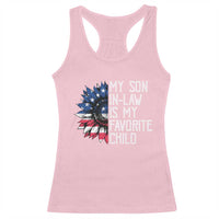Funny My Son In Law Is My Favorite Child Racerback Tank Top American Flag Sunflower