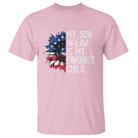 Funny My Son In Law Is My Favorite Child T Shirt American Flag Sunflower